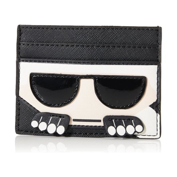 Karl Lagerfeld "Karl" black faux leather card case & keychain bundle - Picture 5 of 13